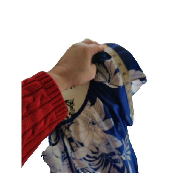 Vintage Hilo Hattie Hawaiian Dress Women’s Maxi VTG XL Blue Floral Style #613 - Picture 11 of 12